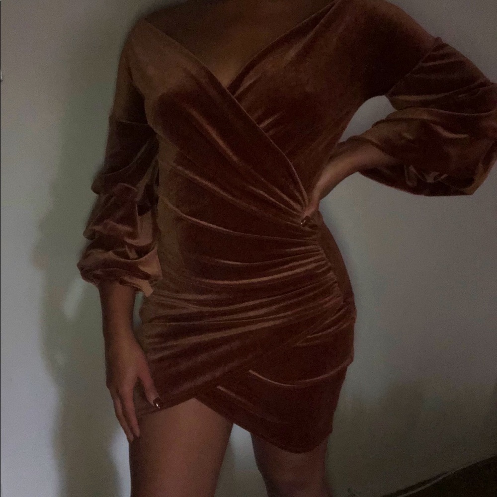 Fashion Nova - Velour Mini Dress - Small